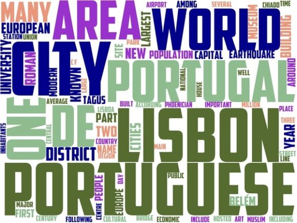 Discover the Beauty of Lisbon Wordart Sticker
