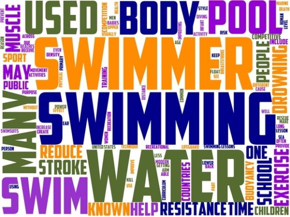 Human Swimming Wordart Tshirt: A Creative Asset for Designers and Entrepreneurs