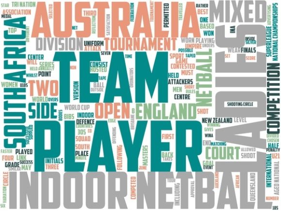 Indoor Netball Wordart Book Cover