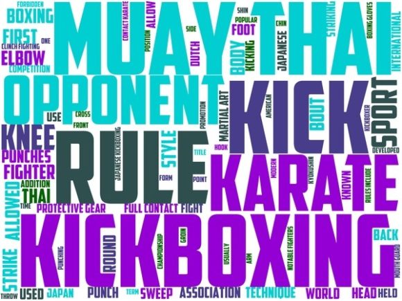 Kickboxing Wordart Print