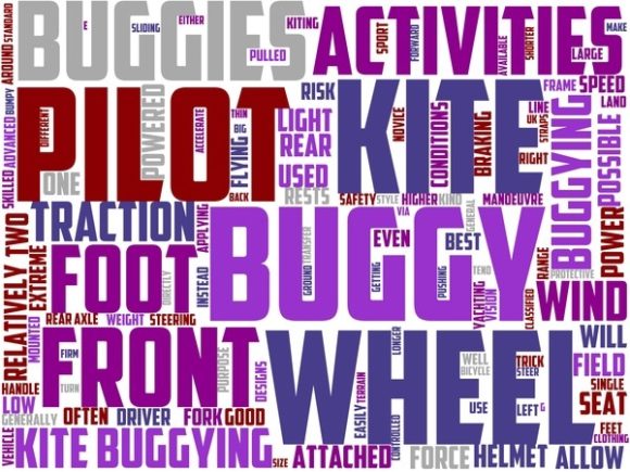 Kite Buggy Wordart Background