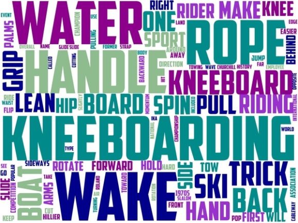 Kneeboarding Wordart Tie Dye