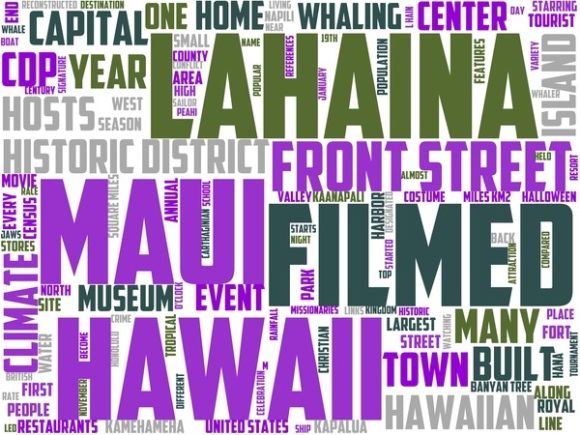 Lahaina Wordart Tie Dye
