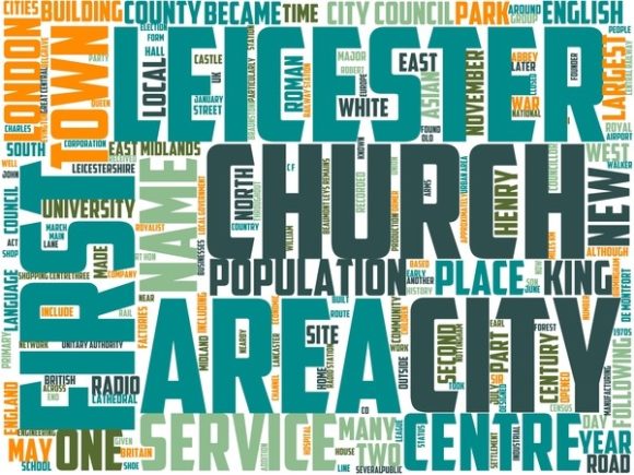 Leicester Wordart Book Cover: A Beautiful Hand Drawn Colorful Wordcloud for Creative Projects