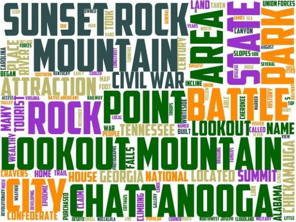Lookout Mountain Wordart Crafting