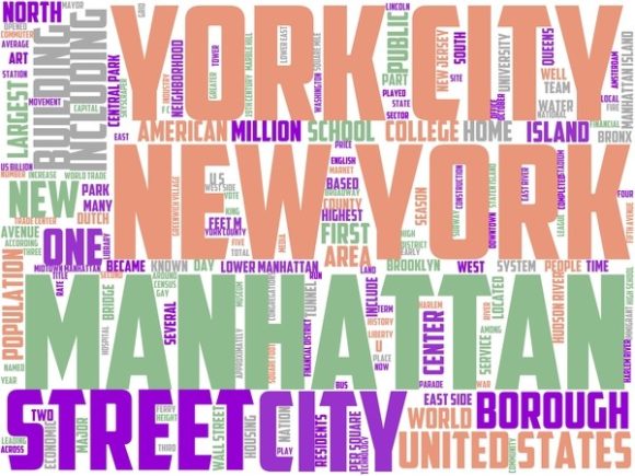 Manhattan Wordart Banner